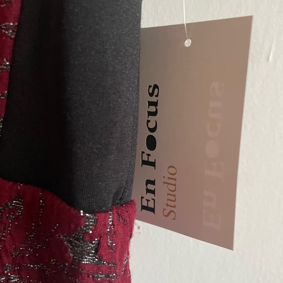 Burgundy En Focus Dress - Picture 2 of 5